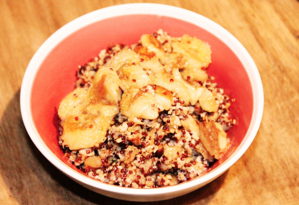 Caramelized Quinoa Banana Nut Scramble