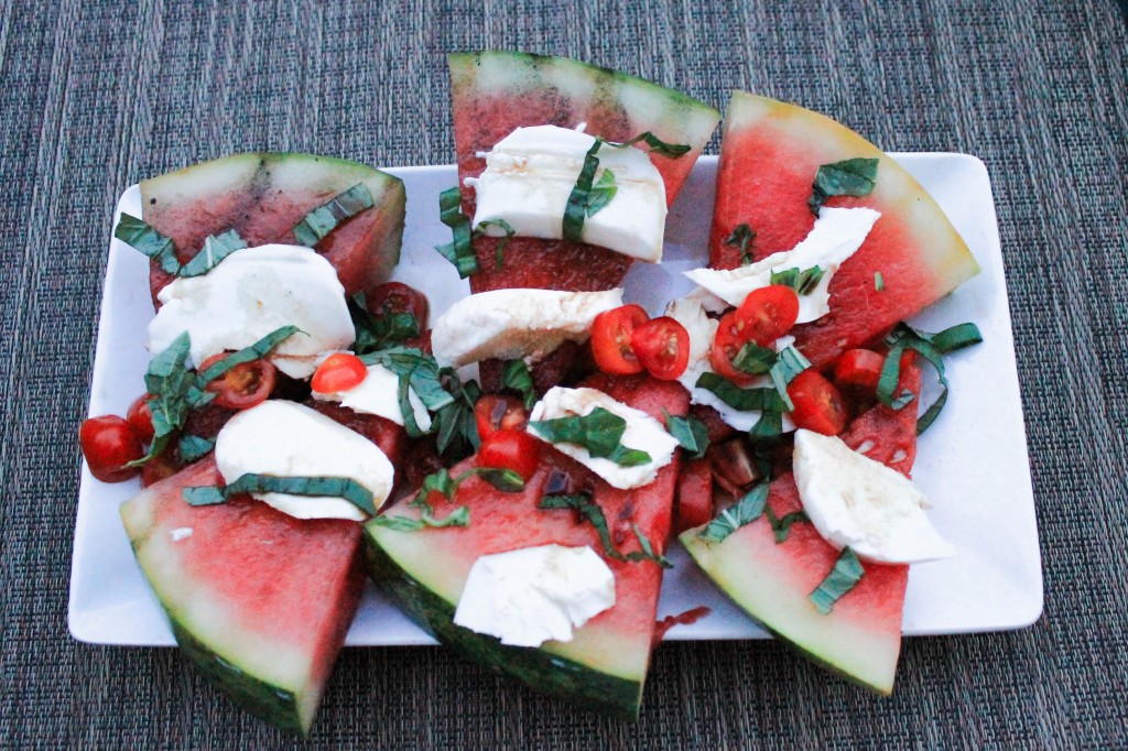 Honey Grilled Watermelon Caprese Salad