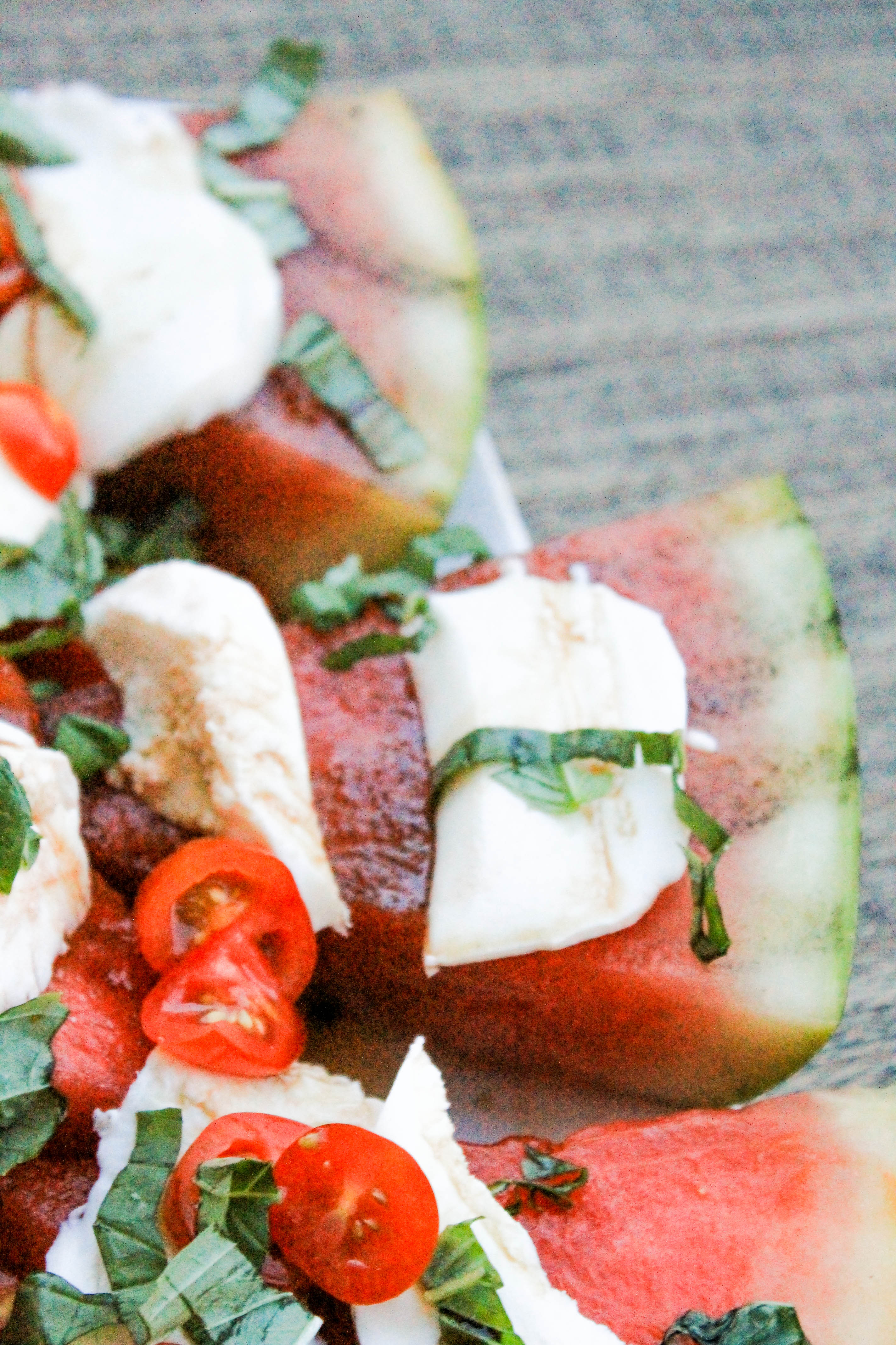 Honey Grilled Watermelon Caprese Salad