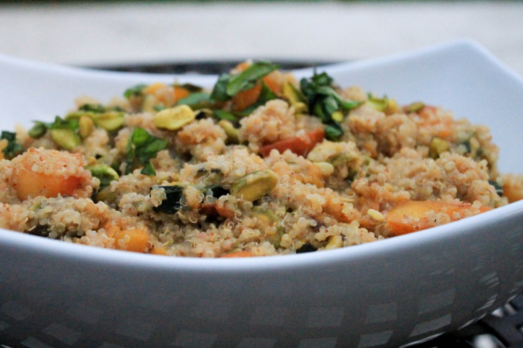 Grilled nectarine & pistachio quinoa salad (2 of 7)