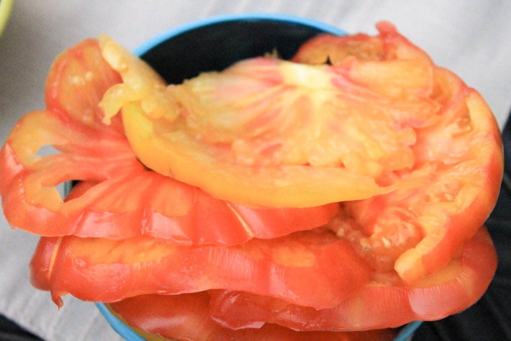 How to pick out Heirloom Tomatoes, Basil Roasted Eggplant with Balsamic Drizzled Heirlooms