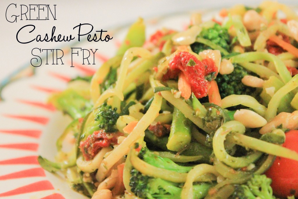 Green Cashew Pesto Stir Fry Recipe- God Save the Quinoa