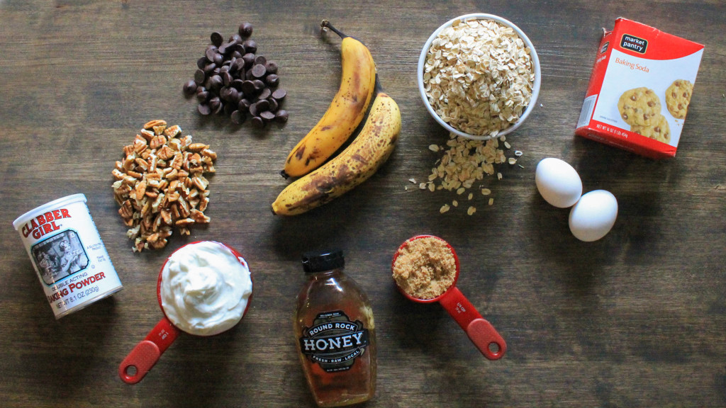 Skinny Greek Yogurt Banana Muffins- ingredients