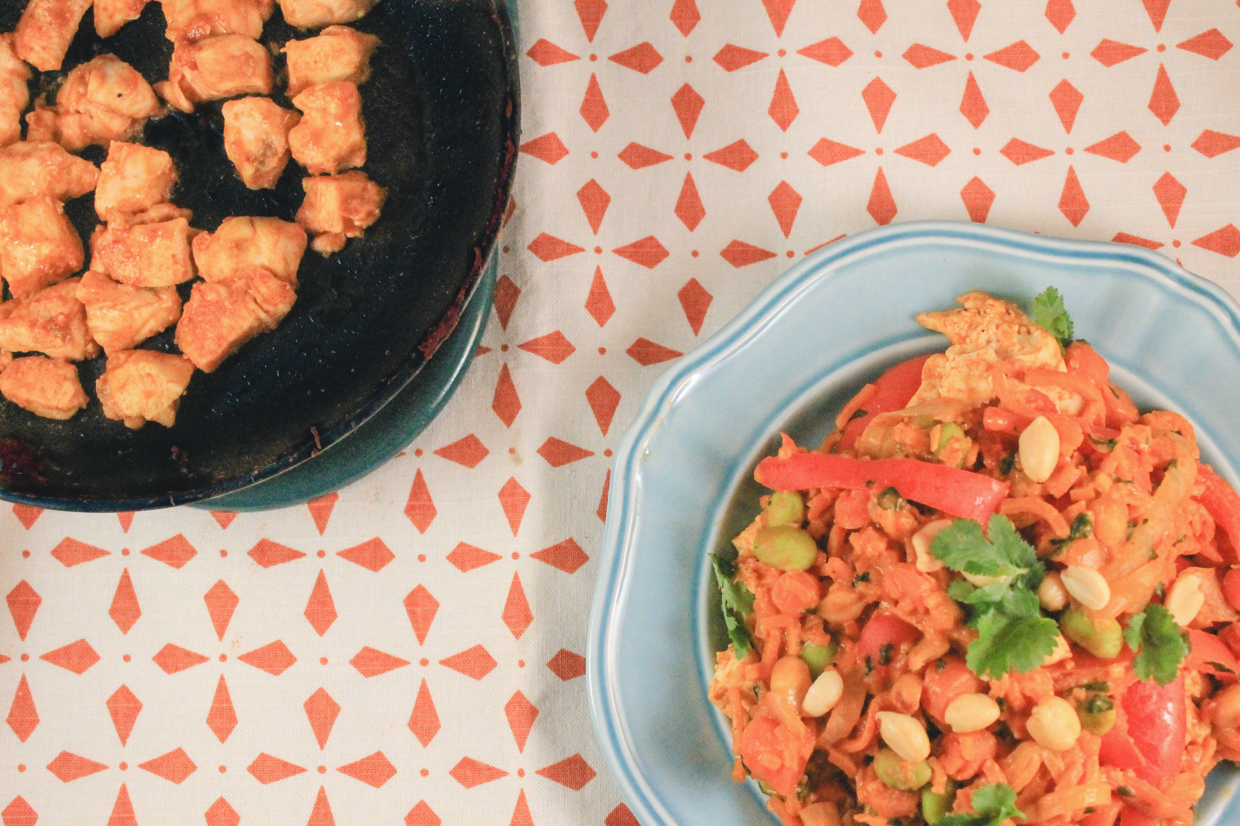 Sweet Potato Pad Thai chicken