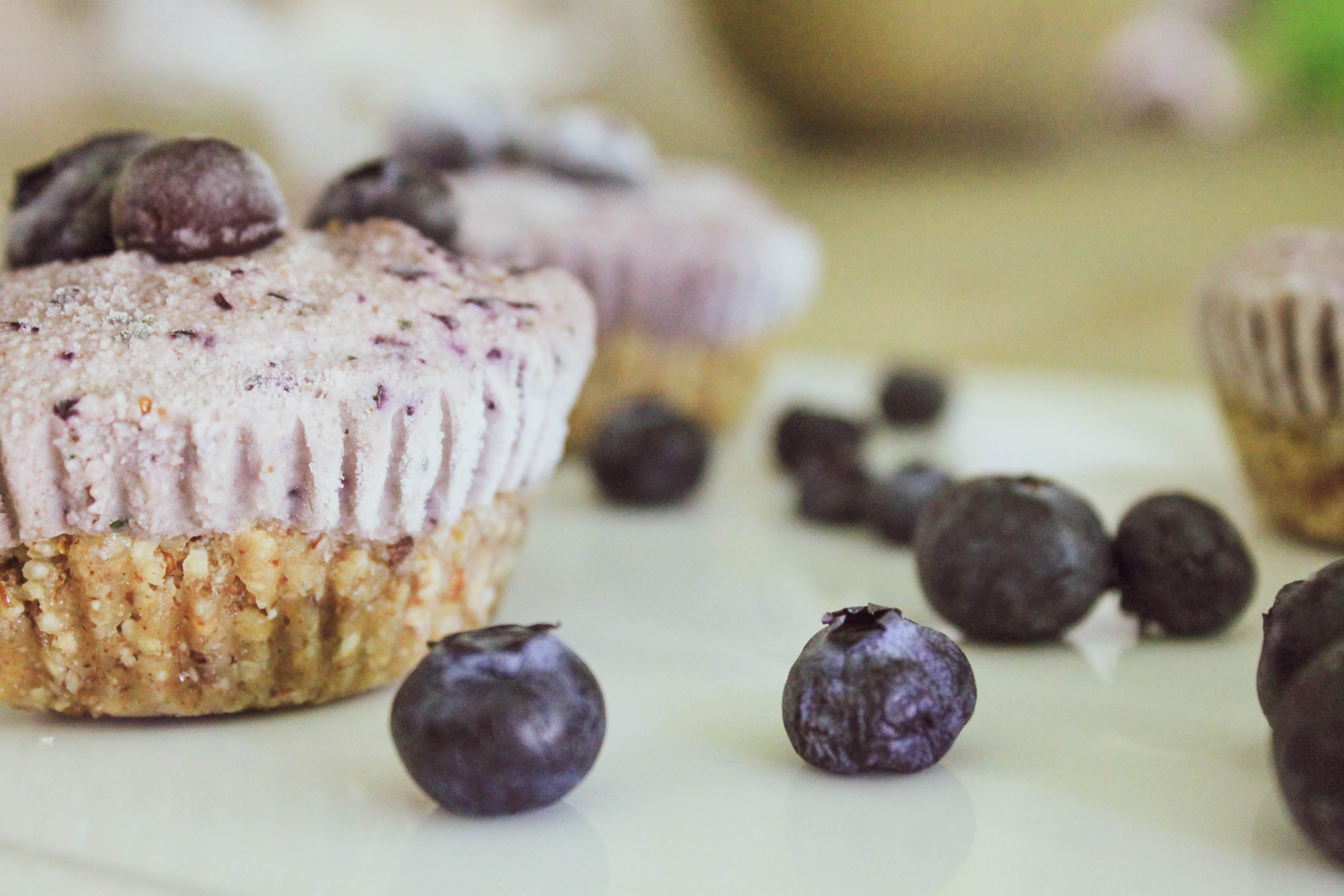 No Bake Blueberry Lemon Cheesecake Bites